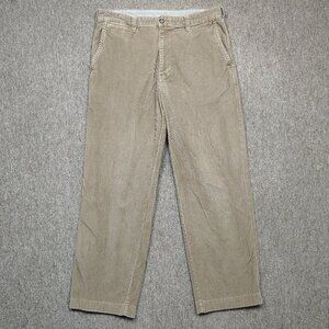 L.L. BEAN DOUBLE L Corduroy Pants Men 36x32 Brown Cotton Classic Fit Classic